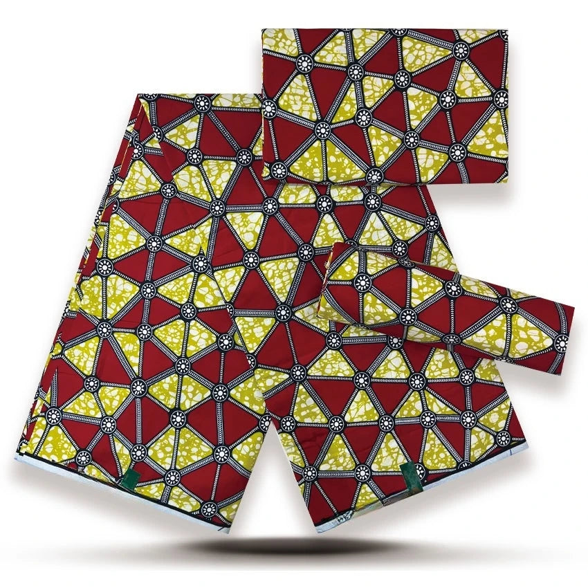 Premium African Wax Print Fabric – 6 Yards 100% Cotton Ankara