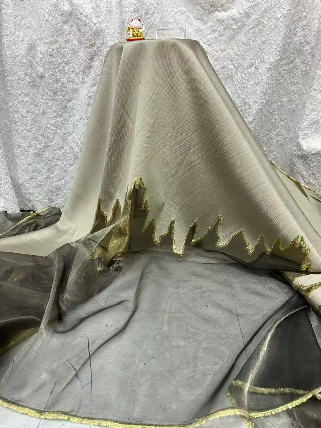 2025 Nigerian Brocade Lace Fabric – 5 Yards High-Quality Green Jacquard Tulle for Wedding & Party Dresses