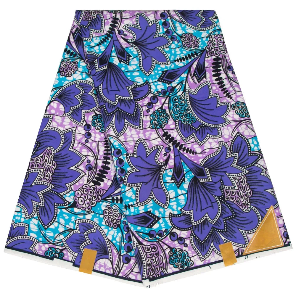 African Print Fabric – 6 Yards Traditional Ankara Polyester Cloth for Dresses & Events