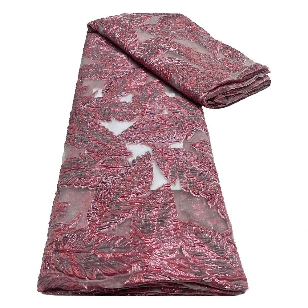2025 African Brocade Lace Fabric – High-Quality Nigerian French Jacquard Embroidery for Dresses