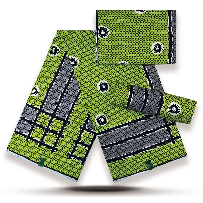 Premium African Wax Print Fabric – 6 Yards 100% Cotton Ankara