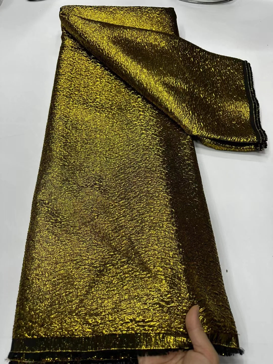 2025 African Jacquard Lace Fabric – 5 Yards High-Quality French Net Organza Brocade for Wedding & Party Dresses