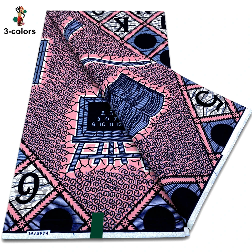 Premium Ankara Wax Print Fabric – 6 Yards of 100% Cotton (Veritable Real Dutch Pagne)