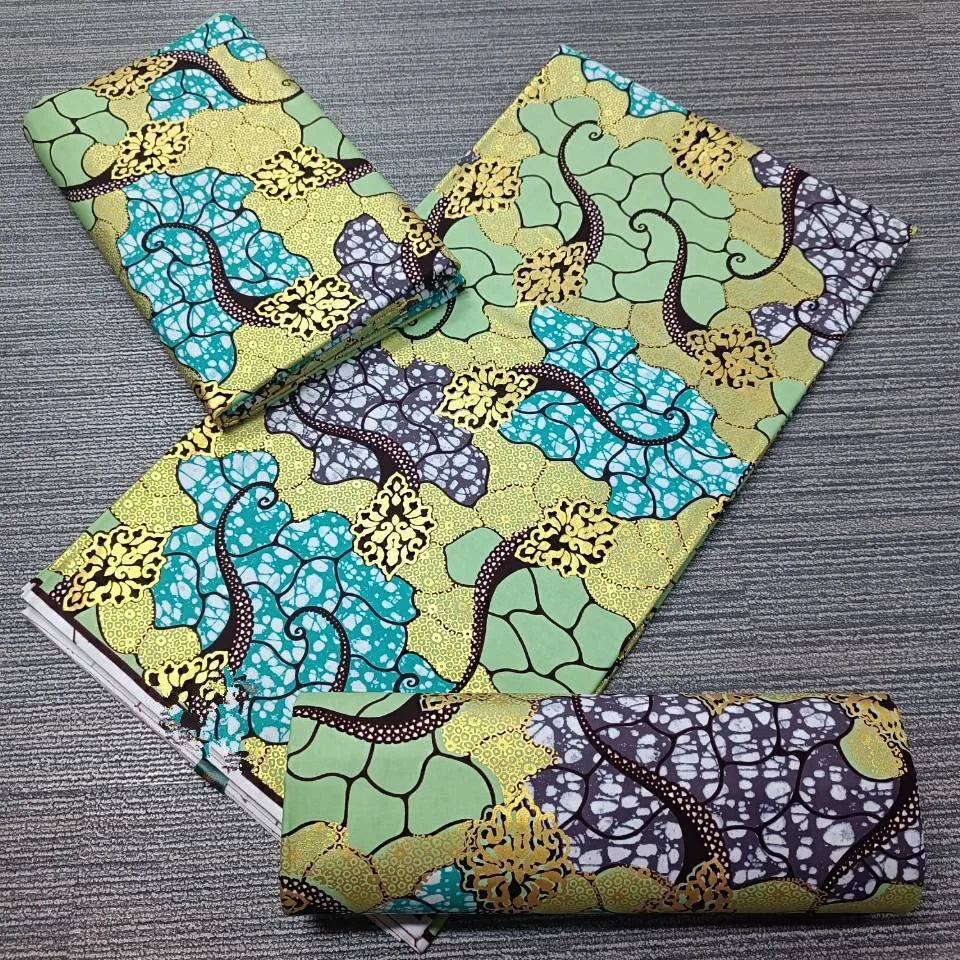 Premium African Ankara Wax Print Fabric – 6 Yards 100% Cotton Cire Finish