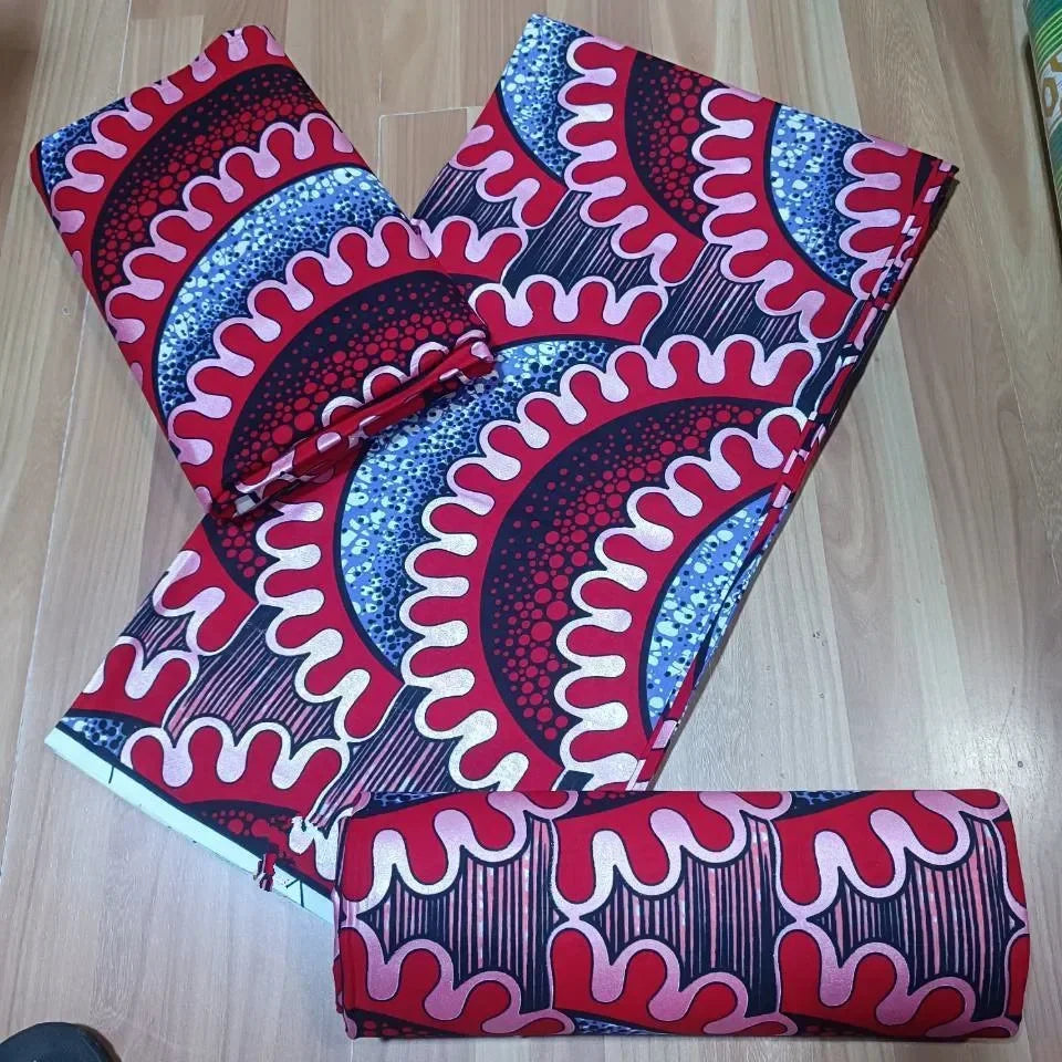 Premium African Ankara Wax Print Fabric – 6 Yards 100% Cotton Cire Finish