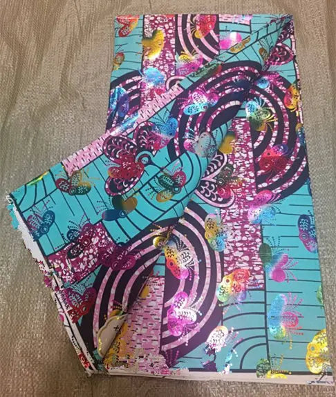 Premium 100% Cotton African Wax Print Fabric – 6 Yards Ankara Cloth for Dresses (Grand Sepur)