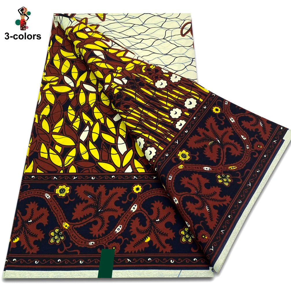 Premium Ankara Wax Print Fabric – 6 Yards of 100% Cotton (Veritable Real Dutch Pagne)