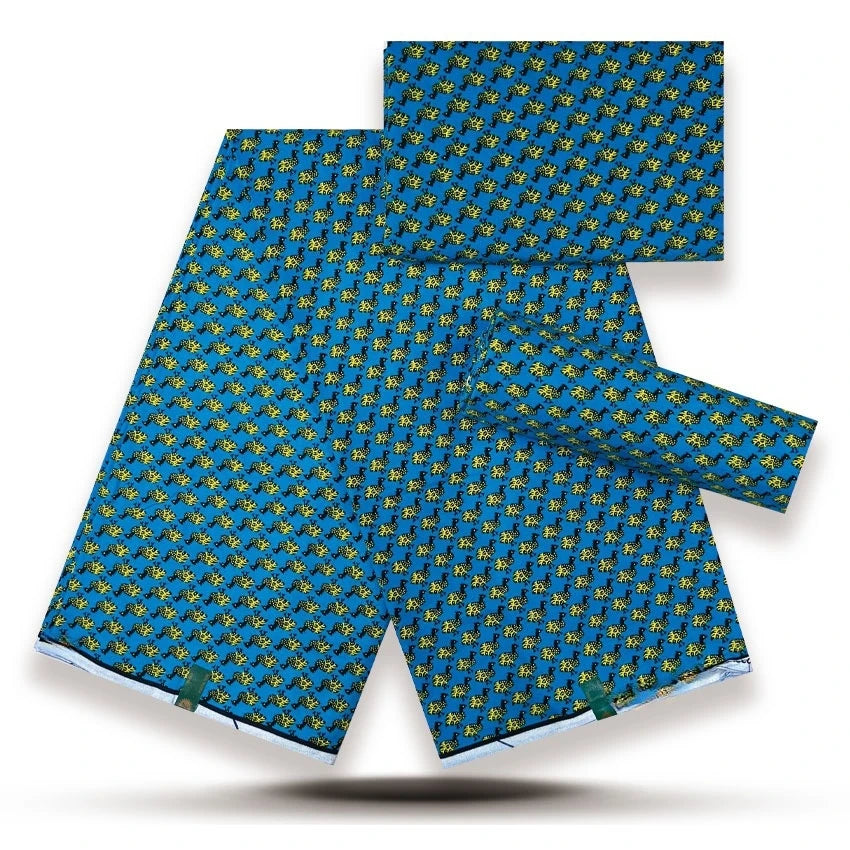 Premium African Wax Print Fabric – 6 Yards 100% Cotton Ankara