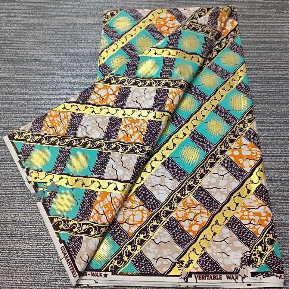 Premium African Ankara Wax Print Fabric – 6 Yards 100% Cotton Cire Finish