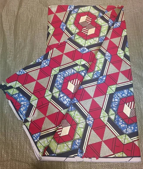 Premium 100% Cotton African Wax Print Fabric – 6 Yards Ankara Cloth for Dresses (Grand Sepur)