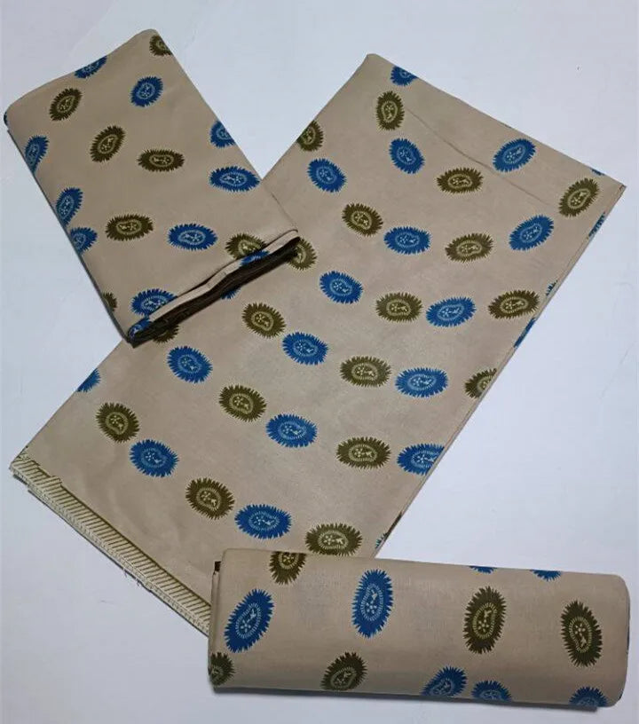 Premium 100% Cotton African Wax Print Fabric – 6 Yards Ankara Cloth for Dresses (Grand Sepur)