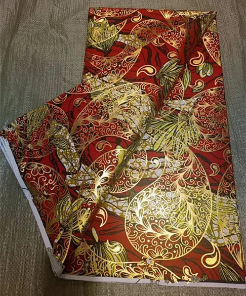 Premium 100% Cotton African Wax Print Fabric – 6 Yards Ankara Cloth for Dresses (Grand Sepur)