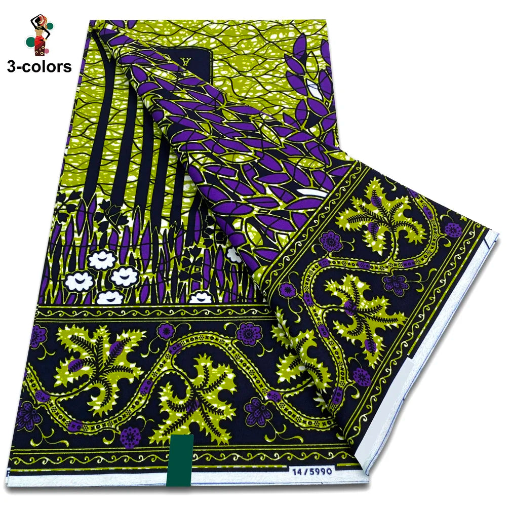 Premium Ankara Wax Print Fabric – 6 Yards of 100% Cotton (Veritable Real Dutch Pagne)