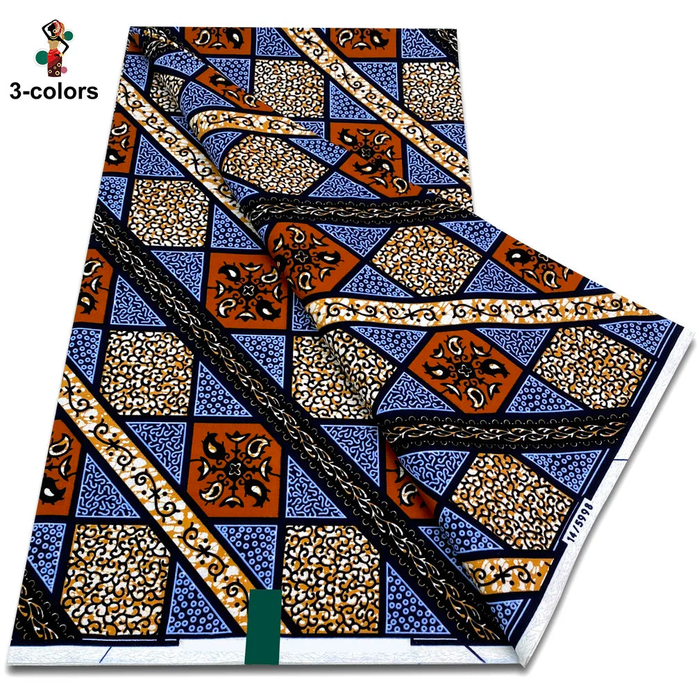 Premium Ankara Wax Print Fabric – 6 Yards of 100% Cotton (Veritable Real Dutch Pagne)