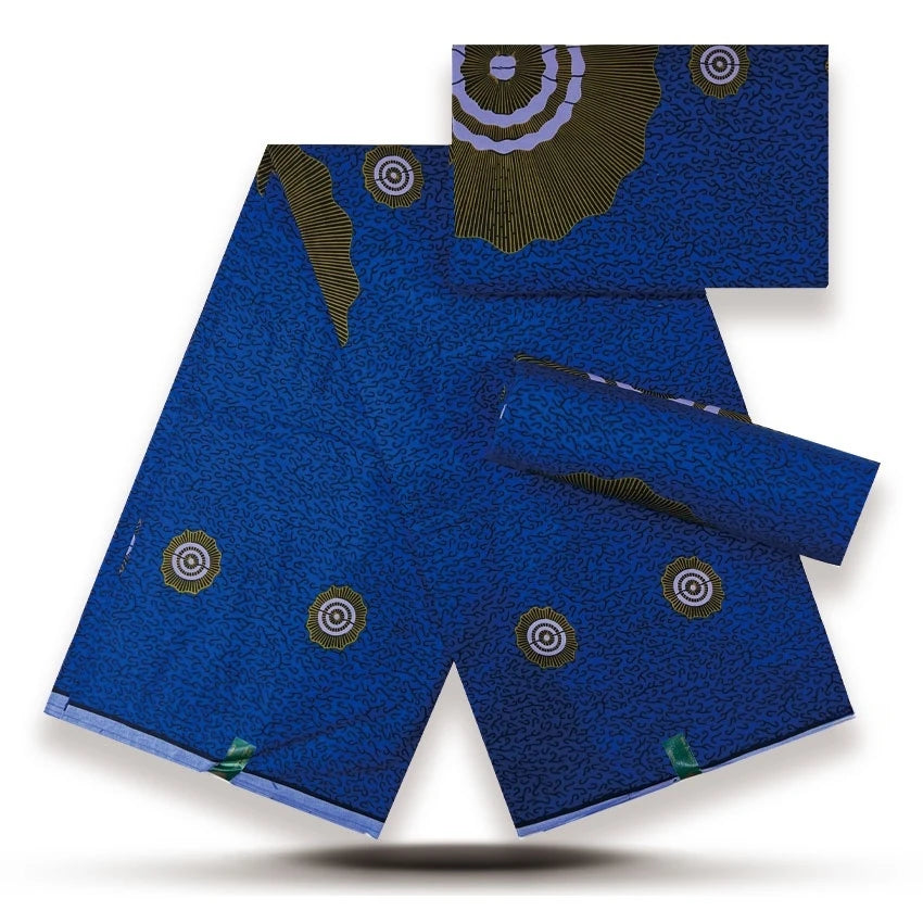 Premium African Wax Print Fabric – 6 Yards 100% Cotton Ankara