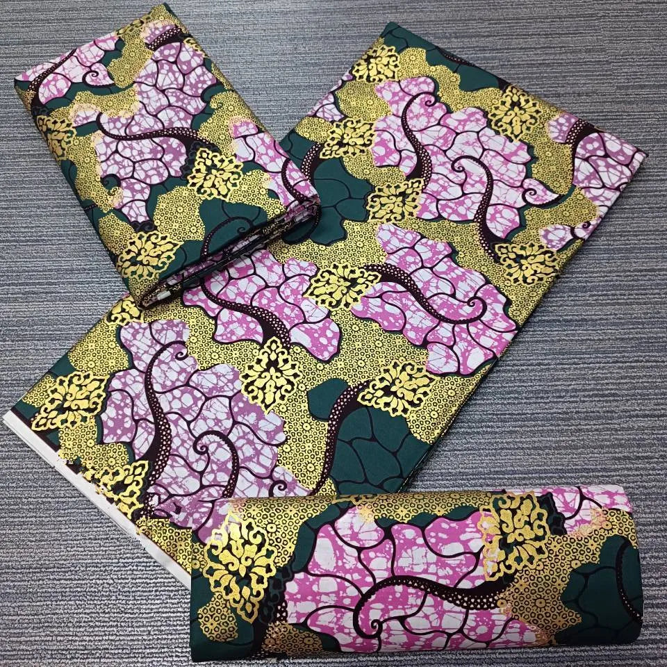 Premium 100% Cotton African Wax Print Fabric – 6 Yards Ankara Cloth for Dresses (Grand Sepur)