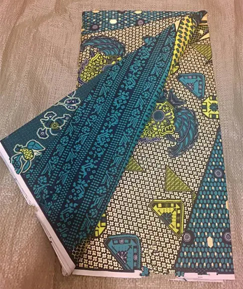 Premium 100% Cotton African Wax Print Fabric – 6 Yards Ankara Cloth for Dresses (Grand Sepur)