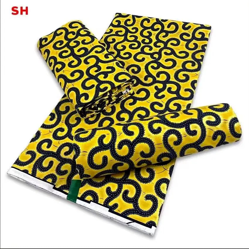 Premium 100% Cotton African Wax Print Fabric – 6 Yards Ankara Cloth for Dresses (Grand Sepur)