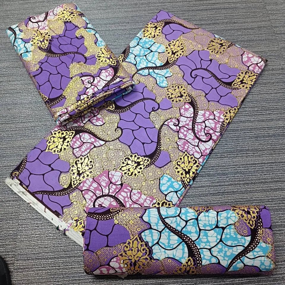 Premium African Ankara Wax Print Fabric – 6 Yards 100% Cotton Cire Finish