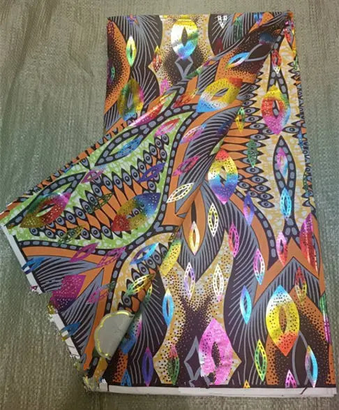 Premium 100% Cotton African Wax Print Fabric – 6 Yards Ankara Cloth for Dresses (Grand Sepur)