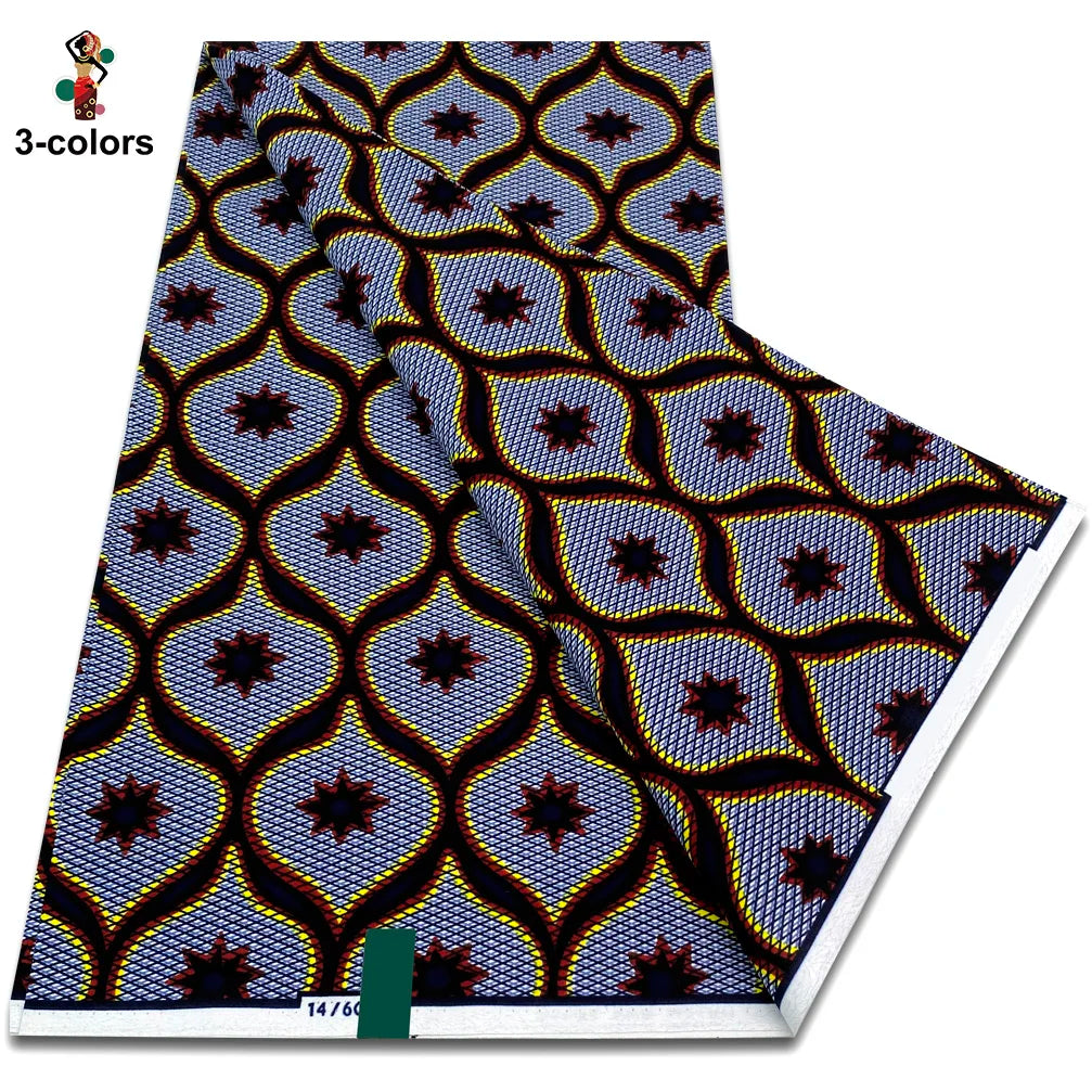 Premium Ankara Wax Print Fabric – 6 Yards of 100% Cotton (Veritable Real Dutch Pagne)