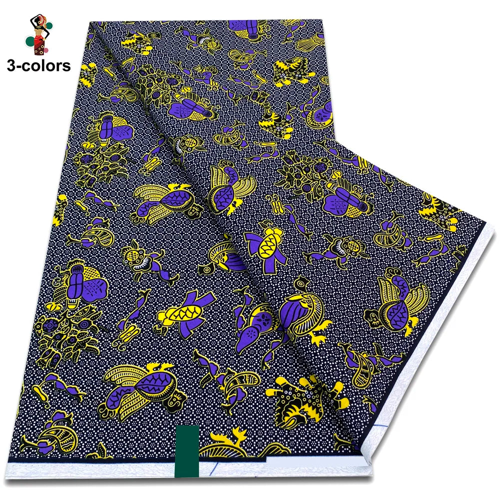 Premium Ankara Wax Print Fabric – 6 Yards of 100% Cotton (Veritable Real Dutch Pagne)