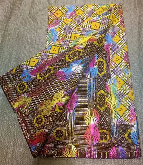 Premium 100% Cotton African Wax Print Fabric – 6 Yards Ankara Cloth for Dresses (Grand Sepur)
