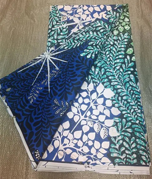 Premium 100% Cotton African Wax Print Fabric – 6 Yards Ankara Cloth for Dresses (Grand Sepur)