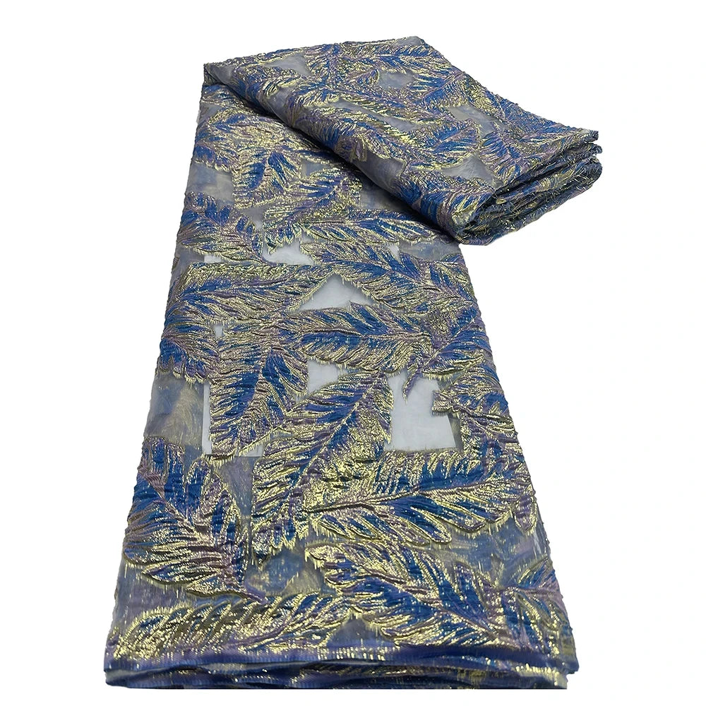 2025 African Brocade Lace Fabric – High-Quality Nigerian French Jacquard Embroidery for Dresses