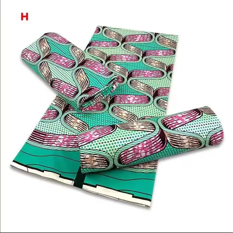 Premium 100% Cotton African Wax Print Fabric – 6 Yards Ankara Cloth for Dresses (Grand Sepur)