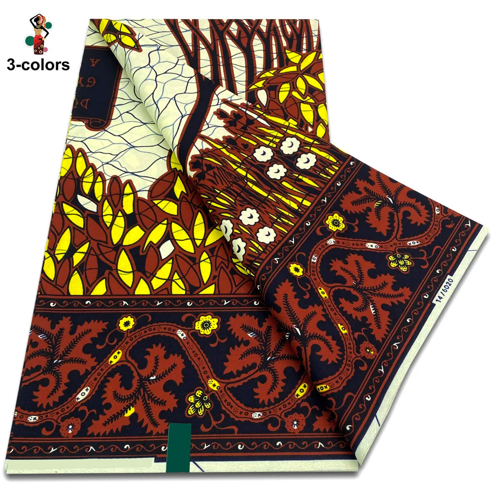 Premium Ankara Wax Print Fabric – 6 Yards of 100% Cotton (Veritable Real Dutch Pagne)