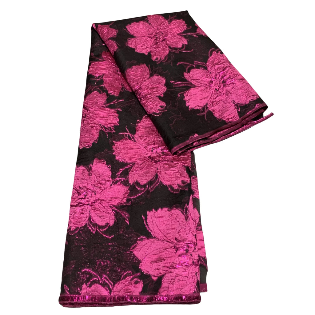 2025 Nigerian Jacquard Lace Fabric – 5 Yards African Embroidered Brocade for Asoebi & Party Dresses