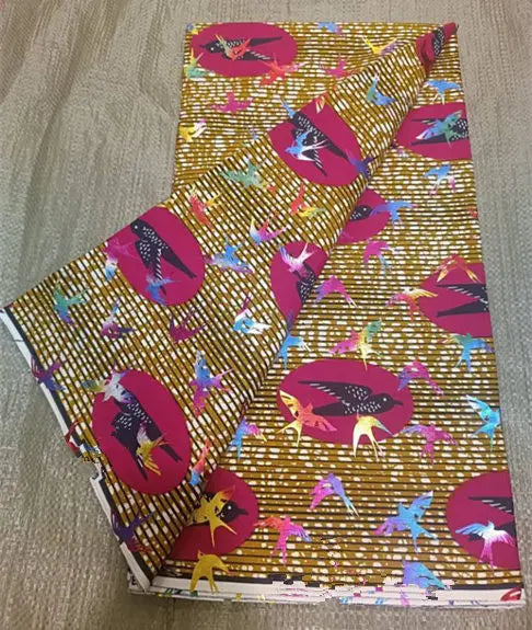 Premium 100% Cotton African Wax Print Fabric – 6 Yards Ankara Cloth for Dresses (Grand Sepur)