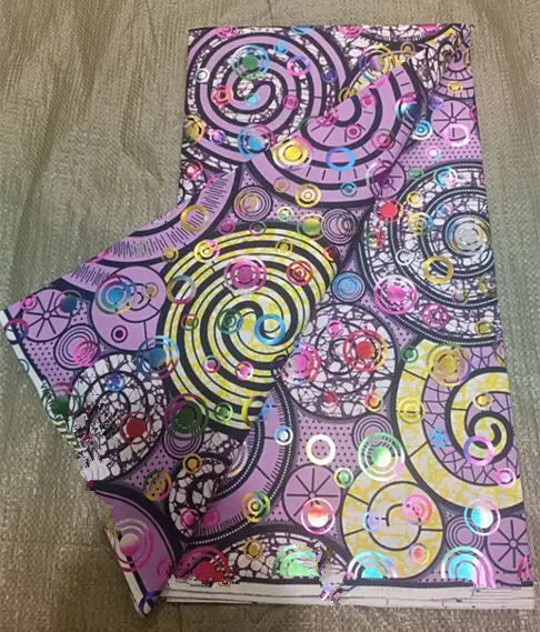 Premium 100% Cotton African Wax Print Fabric – 6 Yards Ankara Cloth for Dresses (Grand Sepur)