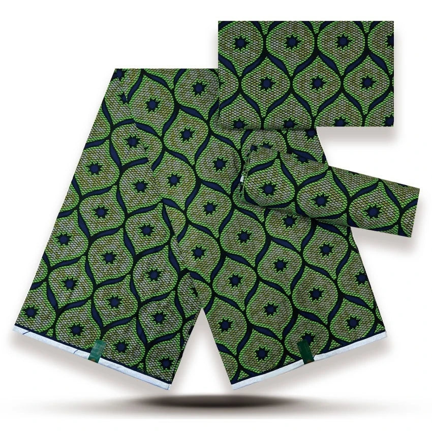 Premium African Wax Print Fabric – 6 Yards 100% Cotton Ankara