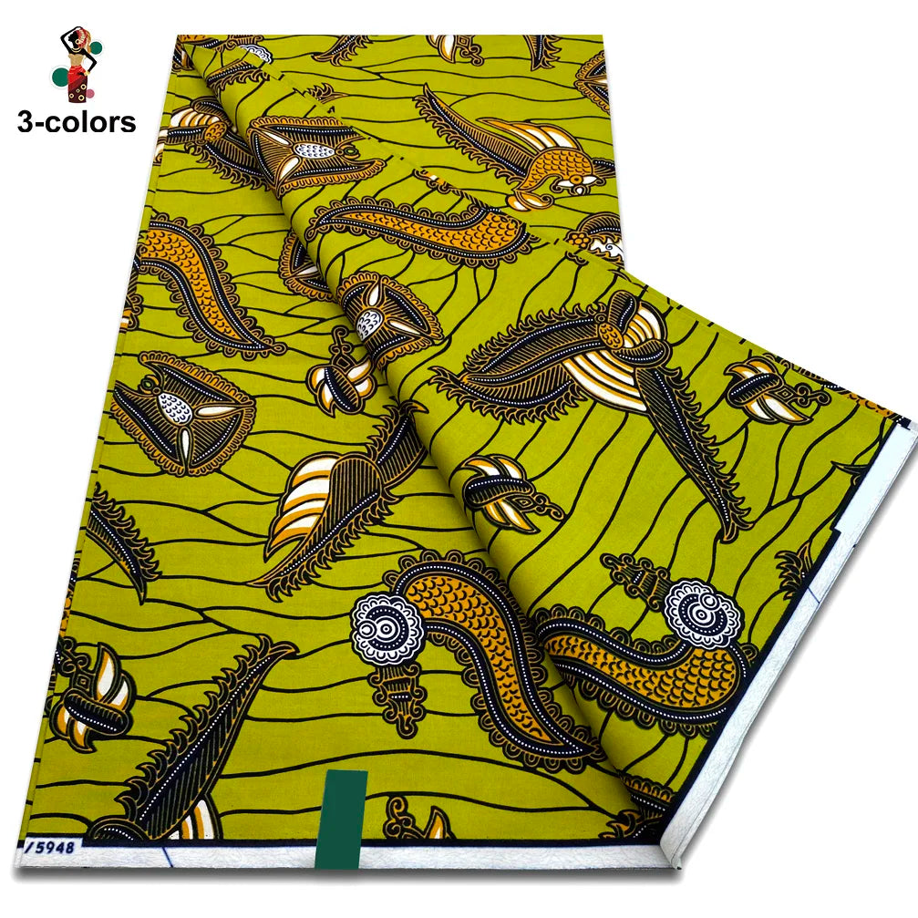 Premium Ankara Wax Print Fabric – 6 Yards of 100% Cotton (Veritable Real Dutch Pagne)