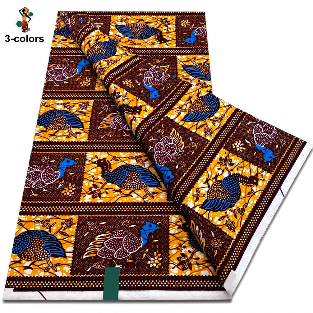 Premium Ankara Wax Print Fabric – 6 Yards of 100% Cotton (Veritable Real Dutch Pagne)
