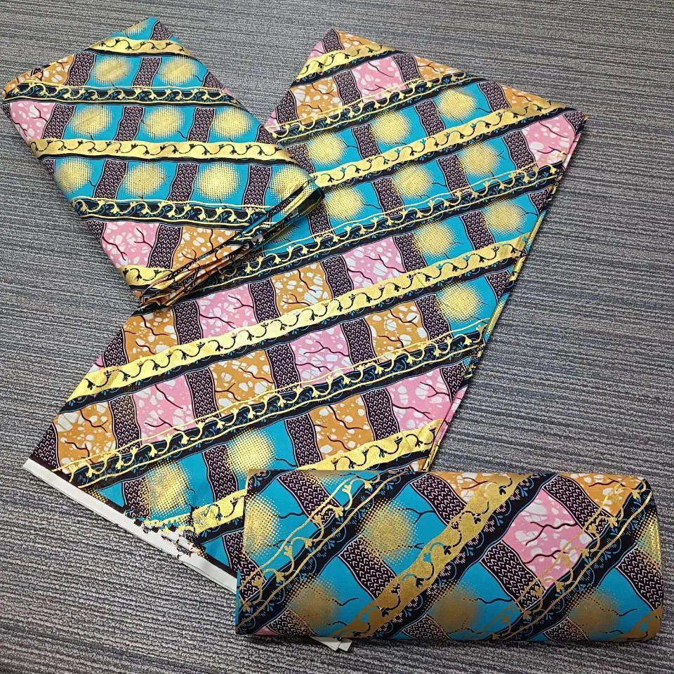 Premium 100% Cotton African Wax Print Fabric – 6 Yards Ankara Cloth for Dresses (Grand Sepur)