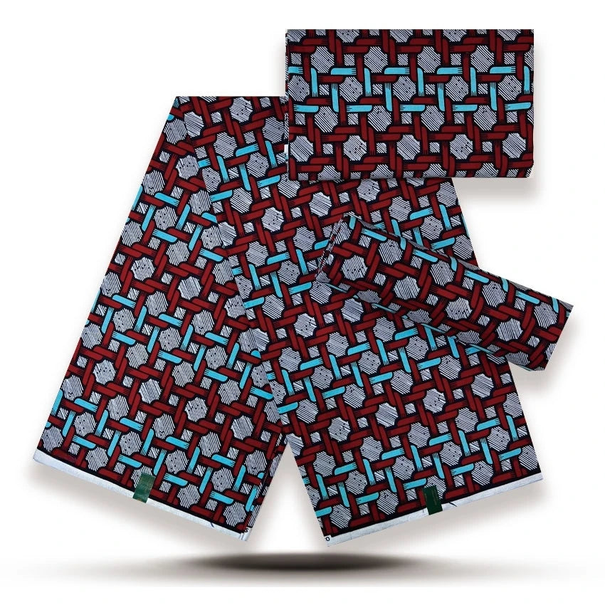 Premium African Wax Print Fabric – 6 Yards 100% Cotton Ankara