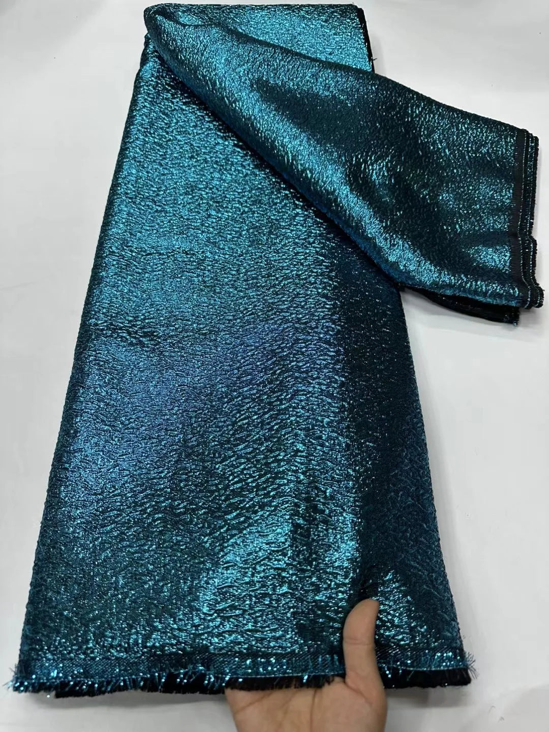 2025 African Jacquard Lace Fabric – 5 Yards High-Quality French Net Organza Brocade for Wedding & Party Dresses