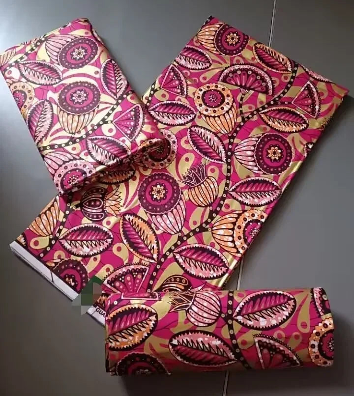 Premium African Ankara Wax Print Fabric – 6 Yards 100% Cotton Cire Finish