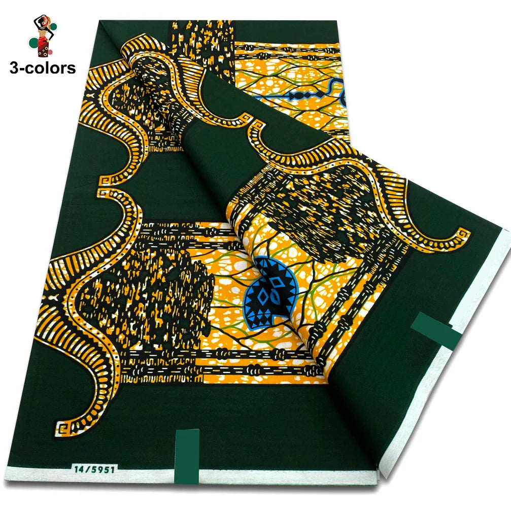 Premium Ankara Wax Print Fabric – 6 Yards of 100% Cotton (Veritable Real Dutch Pagne)