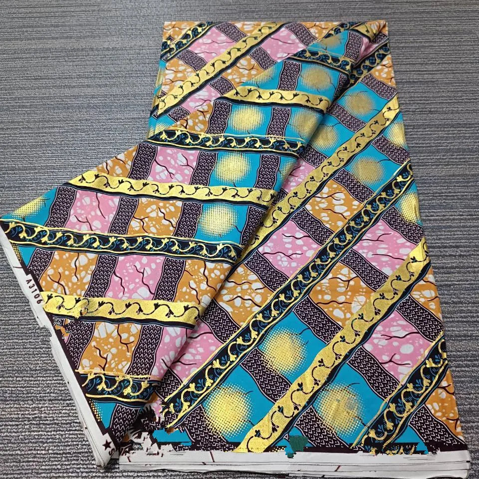 Premium African Ankara Wax Print Fabric – 6 Yards 100% Cotton Cire Finish