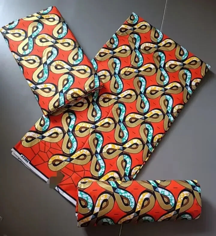 Premium African Ankara Wax Print Fabric – 6 Yards 100% Cotton Cire Finish