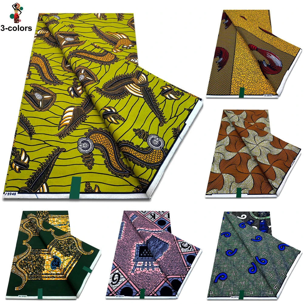 Premium Ankara Wax Print Fabric – 6 Yards of 100% Cotton (Veritable Real Dutch Pagne)