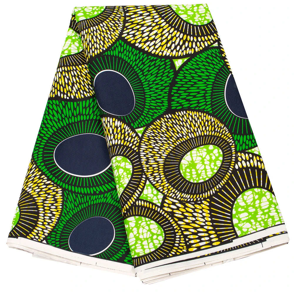 African Print Fabric – 6 Yards Traditional Ankara Polyester Cloth for Dresses & Events