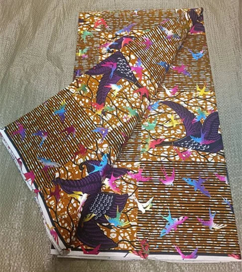 Premium 100% Cotton African Wax Print Fabric – 6 Yards Ankara Cloth for Dresses (Grand Sepur)