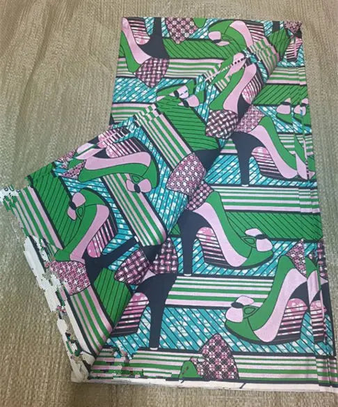 Premium 100% Cotton African Wax Print Fabric – 6 Yards Ankara Cloth for Dresses (Grand Sepur)