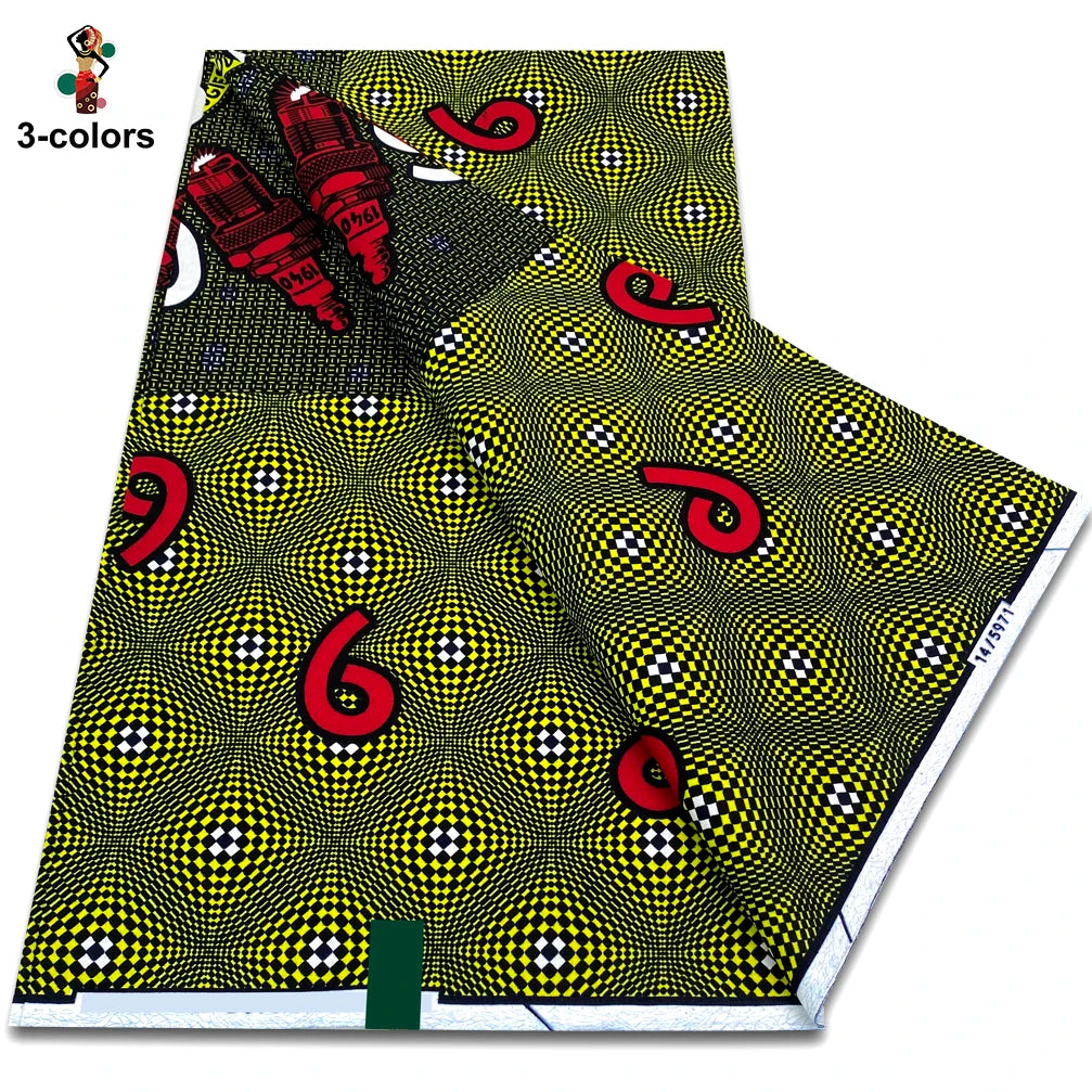 Premium Ankara Wax Print Fabric – 6 Yards of 100% Cotton (Veritable Real Dutch Pagne)
