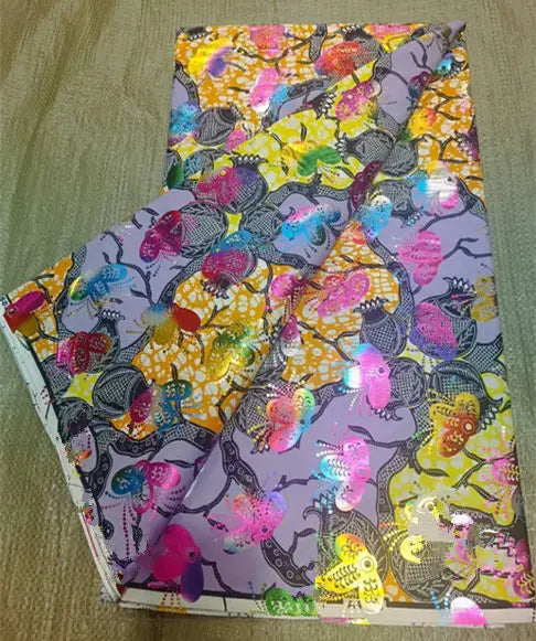 Premium 100% Cotton African Wax Print Fabric – 6 Yards Ankara Cloth for Dresses (Grand Sepur)